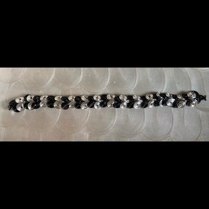 Black and silver wire bracelet